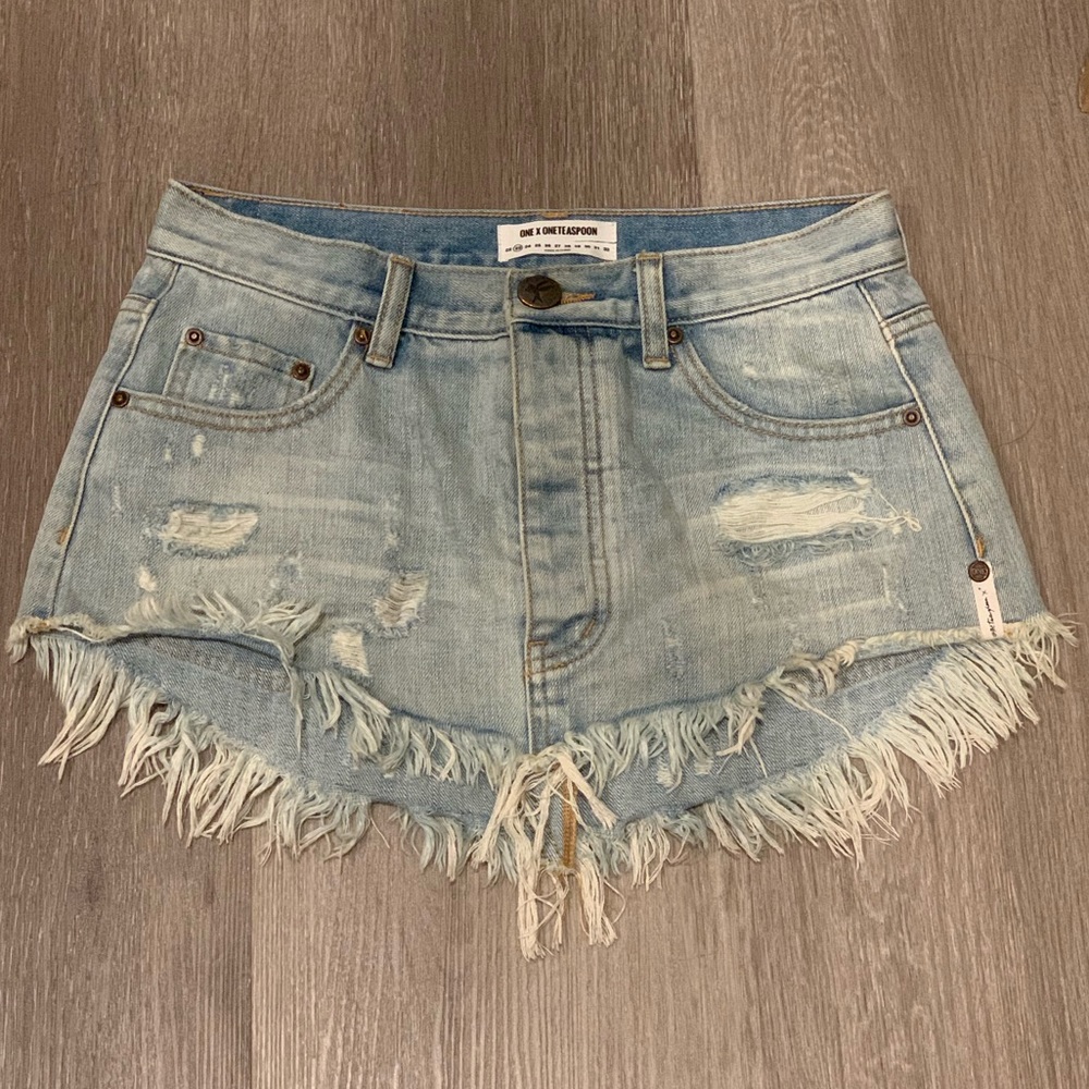 One Teaspoon Junkyard Denim Skirt in Size 23